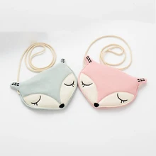 30 шт./лот, кошелек с лисой, кошелек для монет, Детский кошелек с изображением животных, милый кошелек, переносная детская мягкая сумка