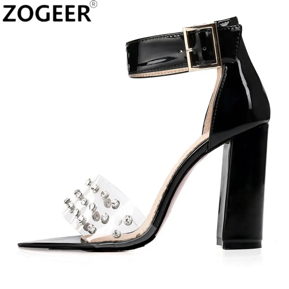 

Plus Size 48 2018 Summer Fashion Women Sandals Sexy High Heel Sandal Red white Pink Luxury Rhinestone Party Wedding Shoes Woman