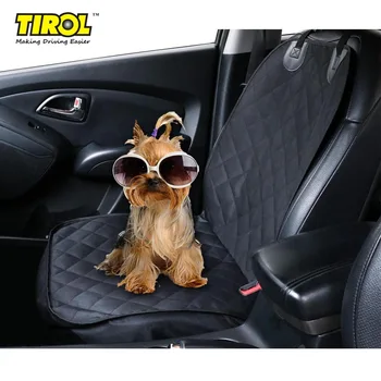 

TIROL Pet Seat Cover Waterproof & Nonslip Backing Car Single Seat Front Cover for Dog Pet Seat Protector Black Free Shipping