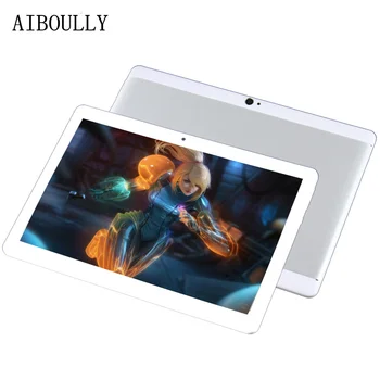 شراءAIBOULLY 10.1 بوصة الروبوت الكمبيوتر اللوحي 7.0 OS نوجا 4 جيجابايت RAM 64 جيجابايت الأصلي 3 جرام مكالمة هاتفية اللوحي المزدوج سيم كاميرا GPS WiFi FM 9.7''