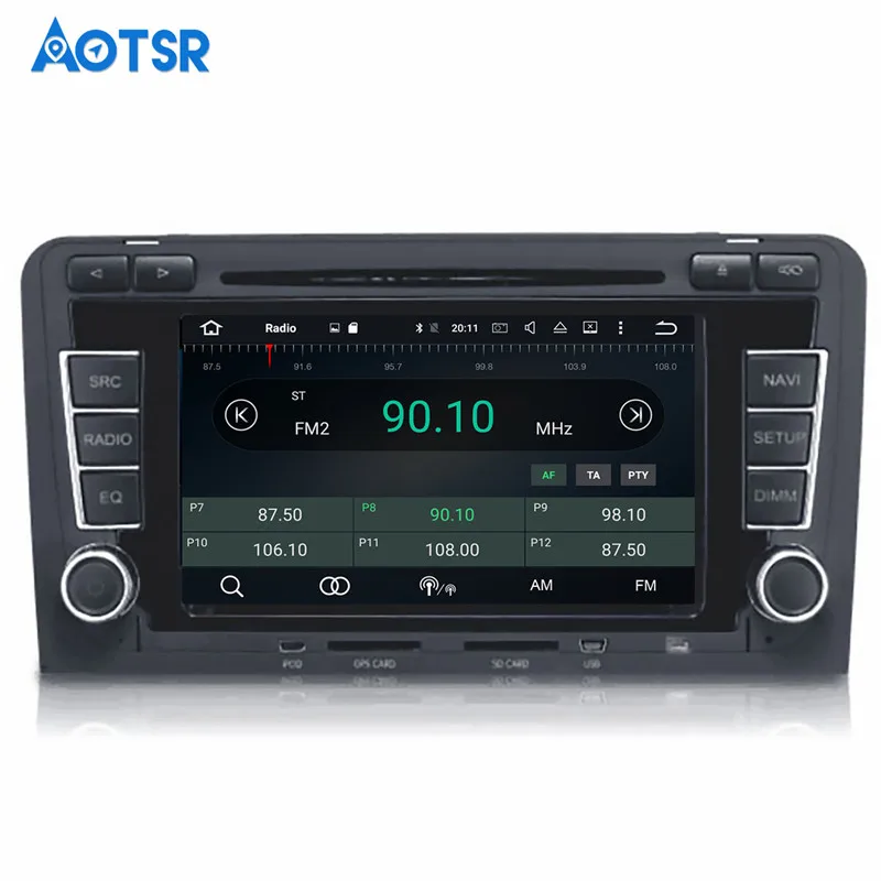 Perfect 2 din Android 8.1 Car DVD CD player GPS Navigation For Audi A3 S3 2003-2012 Autoradio Stereo Radio Multimedia Headunit Satnav 12