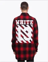 2015 Tyga cool oversized T shirts Tee men hip hop red Tartan Plaid top pyrex white 13 mma shirt kanye swag Apply to men/ women