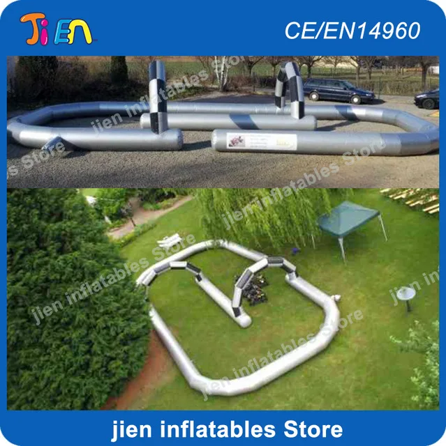 Super Sale Free Shipping Silvery Outdoor Giant Inflatable Go Kart