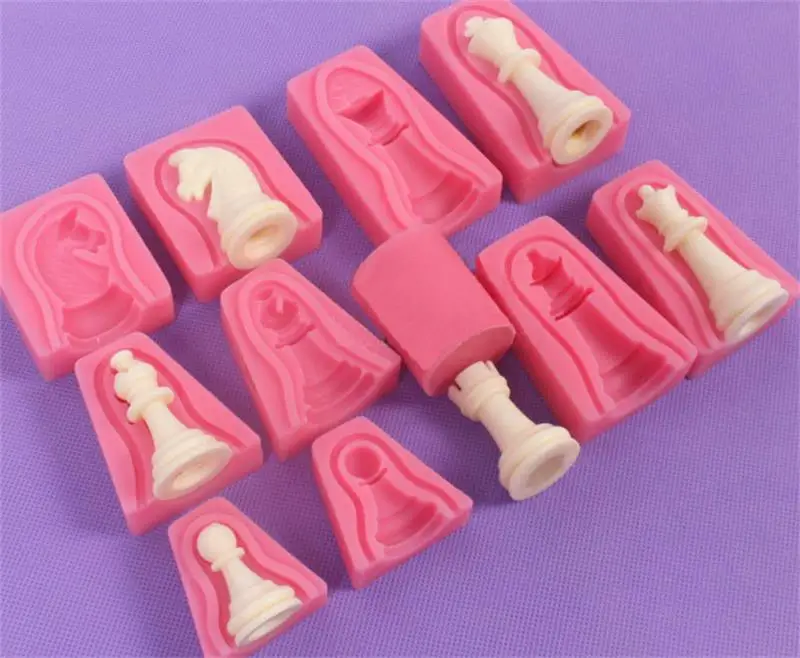 

Feihuan 6pc/set 3D Chess lace silicone cake mold fondant mold Birthday cake decorating tools chocolate gumpaste mold FM989