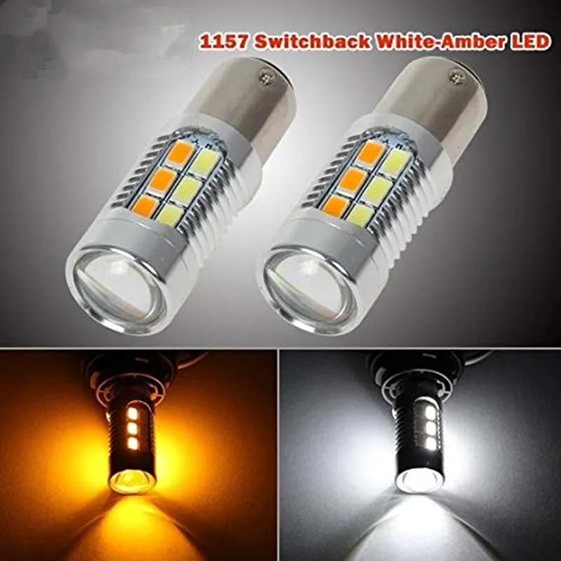 

2 шт. 1157 1034 1157A BAY15D высокое Мощность Led горки белый Янтарный передний указатель поворота светильник СИД светильников для 98-04 CHEVROLET трекер