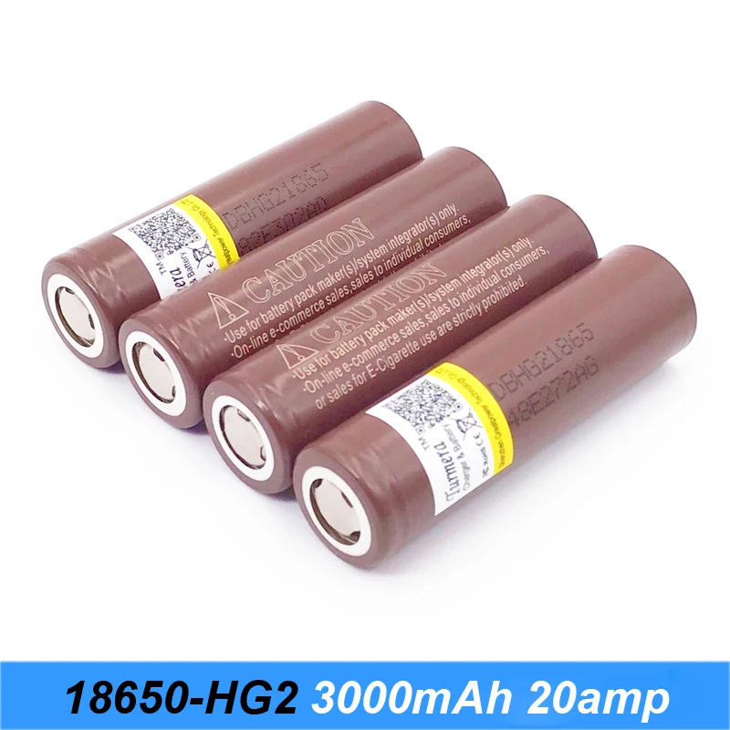 HG2 18650 3000mah 30A электронная сигарета перезаряжаемые батареи мощность высокой разрядки 30 Ампер большой ток Vape мод использовать JY16