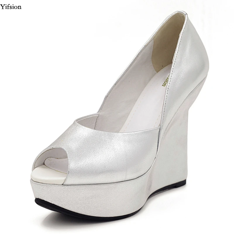 dark grey platform heels