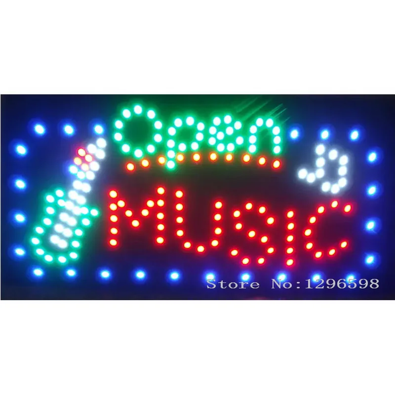 

CHENXI New Arriving Led Music Karaoke Store Shop Open Signs 24X 13 Inch Running LED Neon Light Sign