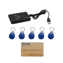 125khz RFID ID EM Card Reader & Writer&Copier/Duplicator( T5557/ EM4305 / 4200 ) with 5pcs key tag for Access Control