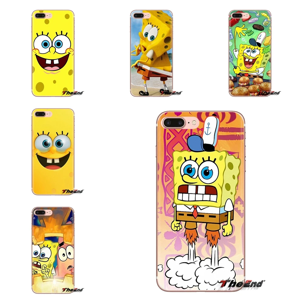 

Transparent Soft Shell Covers Sponge Bob For Huawei Mate Honor 4C 5C 5X 6X 7 7A 7C 8 9 10 8C 8X 20 Lite Pro