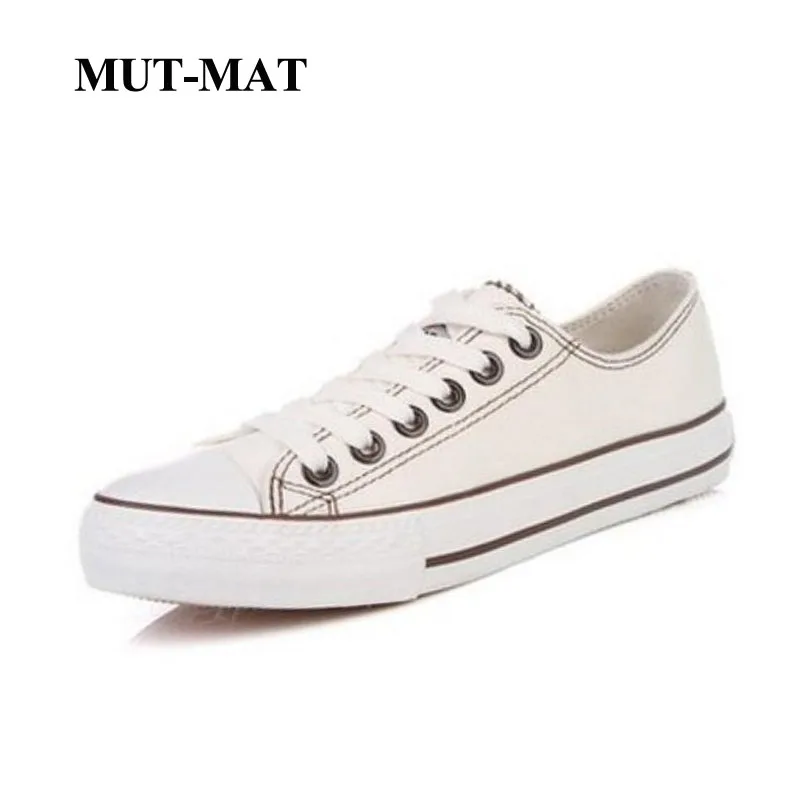 Classic Canvas Shoes Man Female Casual Sneakers for Round Toe Lace-Up Solid Red White Black Blue Plus Large Size 44 | Обувь