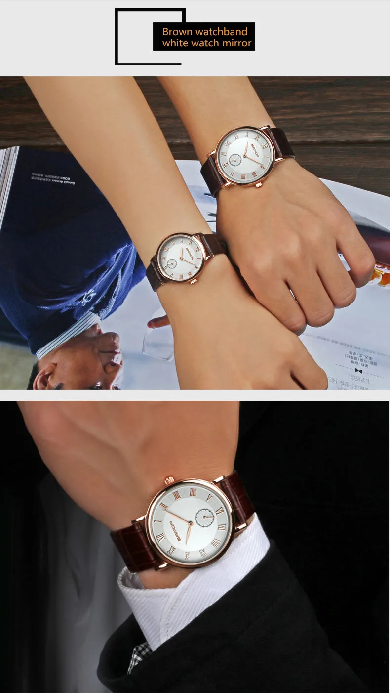 sanda ultra-thin rose gold case casaul quartz watches for unisex fashion wristwatches for men women (12)