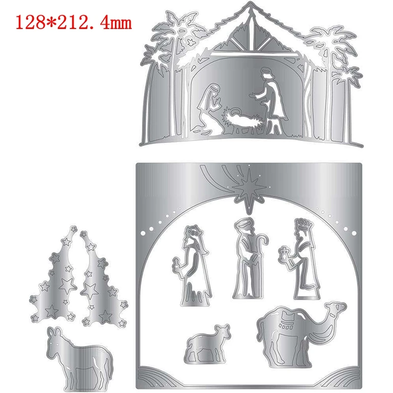 New Xmas Santa Claus Jesus Metal Cutting Dies Stencils For DIY Scrapbooking Decoration Embossing Supplier Handcraft Die Cut - Цвет: H3749