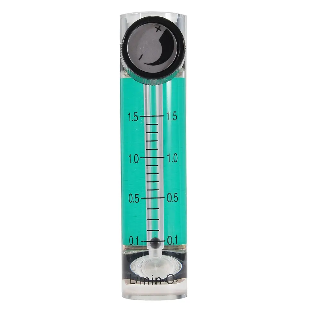 Расходомер кислорода расходомер с регулируемым клапаном для кислорода воздуха газа 0-1.5LPM 1.5L