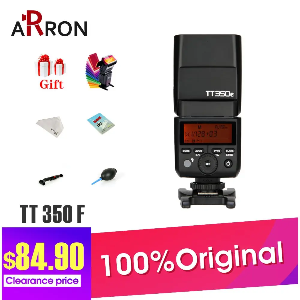 

Godox TT350F Mini Speedlite 2.4G HSS 1/8000s TTL HSS GN36 for Fujifilm+Gifts