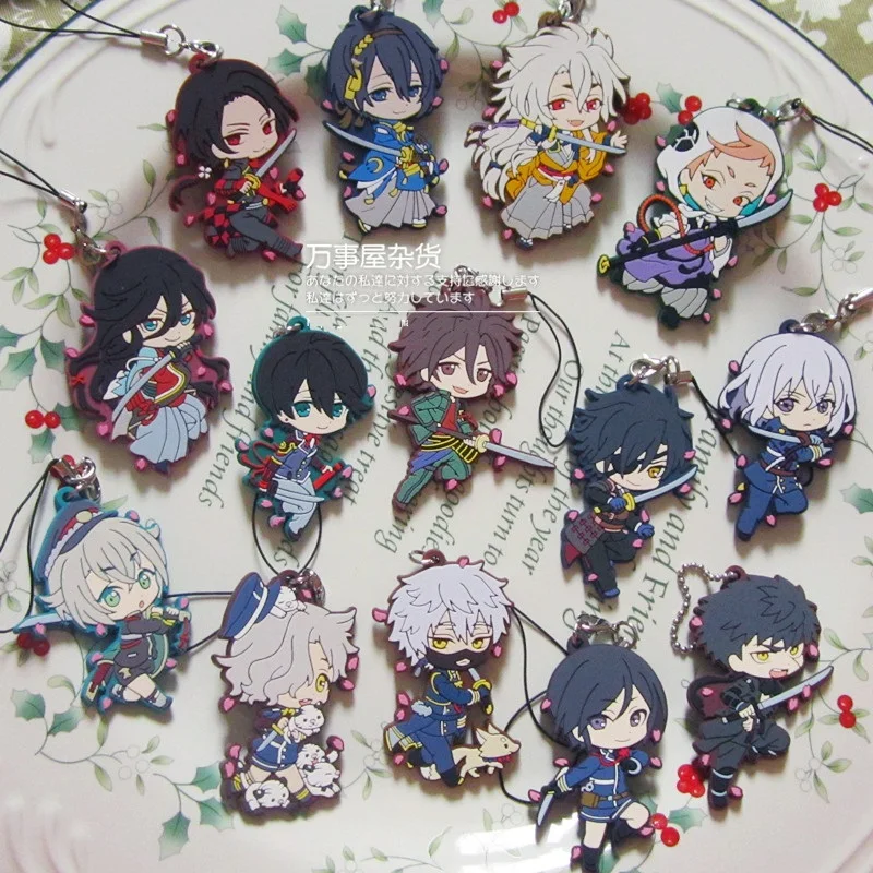 Touken Ranbu онлайн игра Mikatsuki Nakigitsune Hotarumaru Kashuu Kiyomitsu Sakura версия резиновый брелок|touken