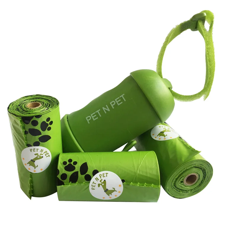 Pet N PET пакеты для уборки за собакой Земля-дружественных 3 рулонов с 1 дозатор мешки для отходов собак собакоуловитель несколько цветов на выбор - изображение