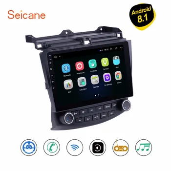 

Seicane Car GPS Navigation For 2003-2007 Honda Accord 7 10.1 inch Android 8.1 Radio Player unit Support Mirror link OBDII DVR