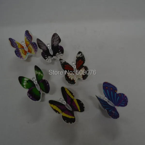 

Free shipping 240pcs/lot ABS Butterfly LED Night Lights Lamp Beautiful Home Decorative Wall Nightlights Random party gifts