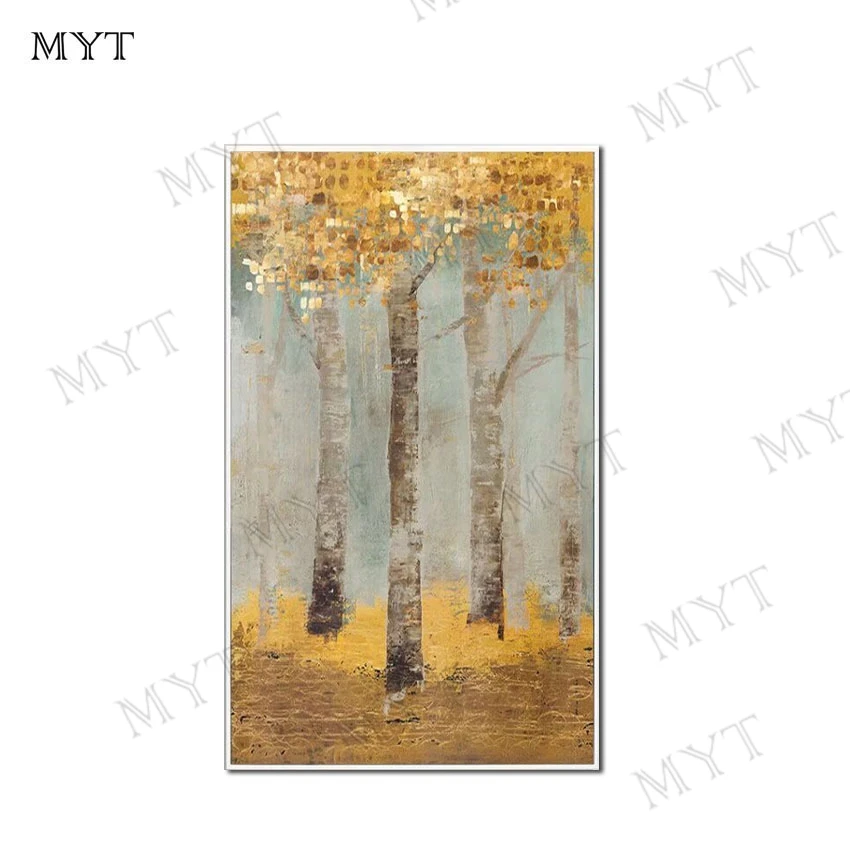 

MYT Large High Quality Multicolor Modern Tree Pictures Oil Painting On Canvas Abstract Landscape Wall Art Home Decor For Gift