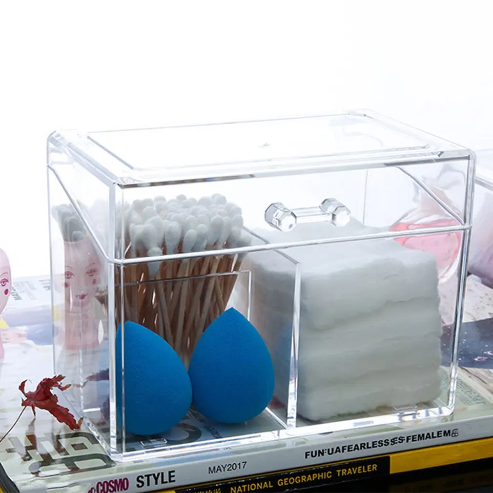 Transparent Jewelry Display Stand Jewelry Organizer Storage Box Acrylic Small Mini Lipstick Box Makeup Organizer Storage Case