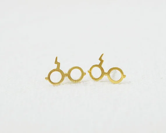 

Fashion glasses stud earrings, personality magic glasses stud earrings