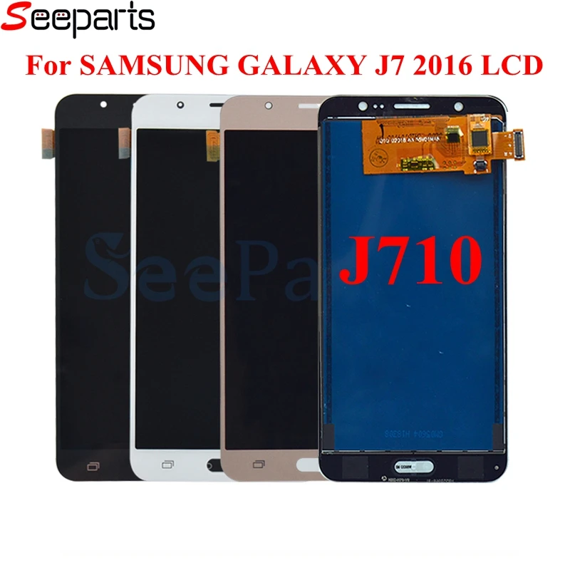 ЖК-экран 5 дюйма для SAMSUNG GALAXY J710 ЖК-дисплей с цифровым преобразователем J7 2016 J710F J710FN