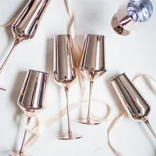 Розовое золото красное вино бокал цирсталь бокалы сок напиток шампанское бокал для вечеринок барная посуда ужин вода шикарная роскошь 425 мл 400 мл