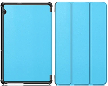 Тонкий чехол из искусственной кожи для huawei MediaPad T5 10 AGS2-W09/L09/L03/W19 10," Подставка для планшета чехол для huawei MediaPad T5 чехол - Цвет: PC-Sky Blue