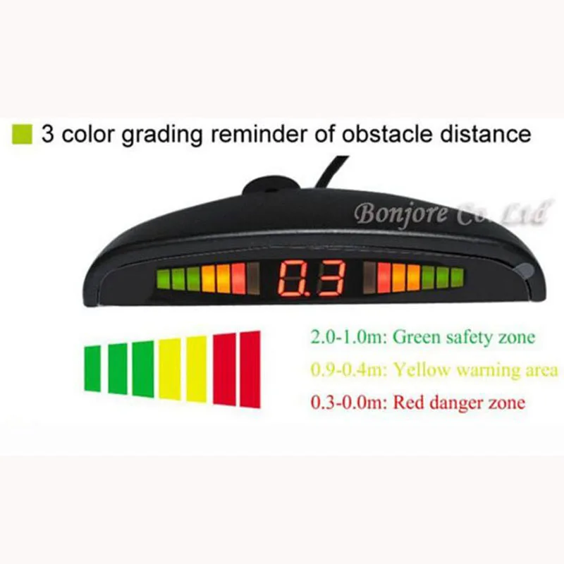 Koorinwoo detector de coches sensor de estacionamiento automático 8 radares delanteros y traseros Monitor LCD automóviles sensores Parktronic asistencia de estacionamiento