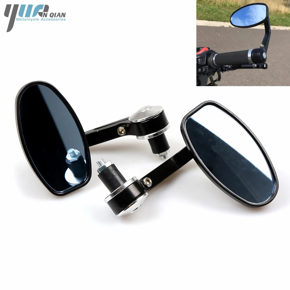 For Yamaha MT07 MT09 TMAX 500 530 T MAX YZF R125 R6 Handel Bar Ends Motorcycle Mirror Handlebar Ends Rear Mirrors Side Mirrors