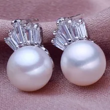 8-9 мм Размер натуральные серьги с природным жемчугом культивированные свадебные серьги-гвоздики пресноводные модные ювелирные изделия из жемчуга