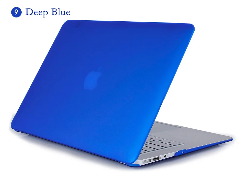Чехол для macbook air 13 case for macbook pro 13 case for macbook pro 13 retina Кристалл Прозрачный чехол Для Apple mac book Air Pro Retina 11 12 13 15 сумка для ноутбука для macbook Air 13 чехол - Цвет: Matte deep blue