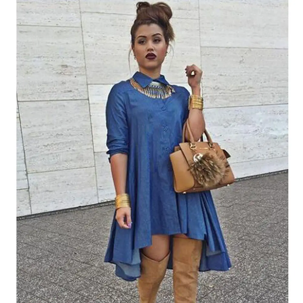 dark jean dress