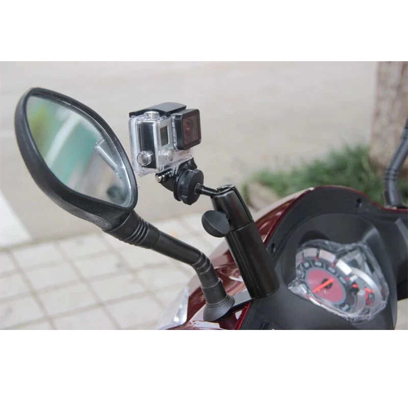 Motorcycle Rearview Mirror Holder Mount for Xiaomi Yi 4K GoPro Hero 7 6