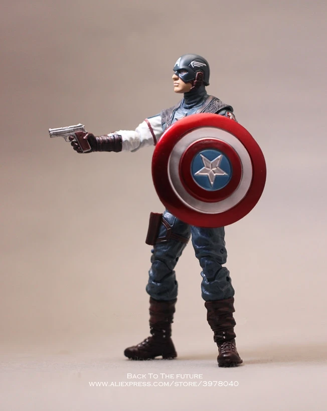 Disney с принтами &quotMarvel&quot &quotМстители&quot Капитан Америка 18 см фигурку аниме мини