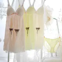 Реальное фото, высокое качество, Новое поступление, сказочный сексуальный милый бюстгальтер принцессы в стиле Лолиты с бабочками, Babydoll, интимное нижнее белье, платье