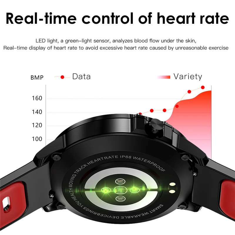 Online L8 Smart Uhr Männer IP68 Wasserdicht Reloj Hombre Modus SmartWatch Mit EKG PPG Blutdruck Herz Rate sport fitness uhren