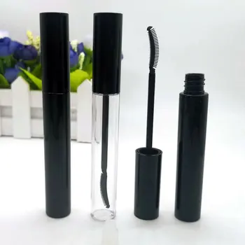 

100pcs clear black 10ml empty mascara tube container with silicone tip