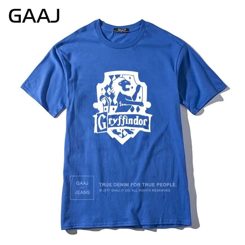 "Gryffindor Quidditch Team" Мужская футболка Homme с круглым вырезом, футболки для мужчин, высокое качество, футболка, модный топ с коротким рукавом# CZ2X5 - Цвет: Blue