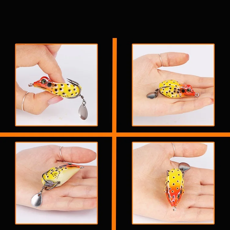 New Pesca Pike Fishing Lure Artificial Bait 10g 50mm Sinking Duck Lure Soft Baits Fishing Wobblers Frog Lure