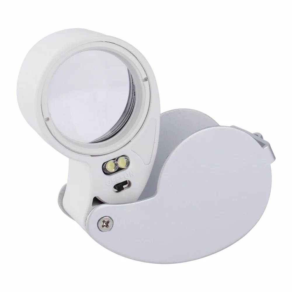 Sliver 40X Potable Handheld Reading Magnifying Lenses Glass Lupa