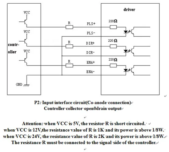DM542 connection of controlling signal(2)
