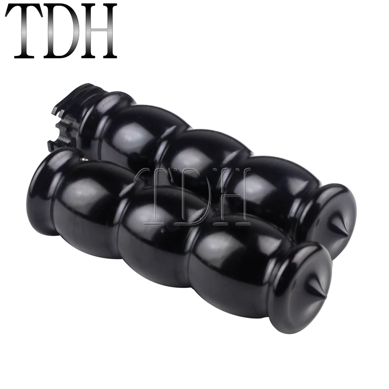 NEW UNIVERSAL MOTORCYCLE 1 INCH Black BILLET HAND GRIPS 1/" Aluminum Rubber 25MM