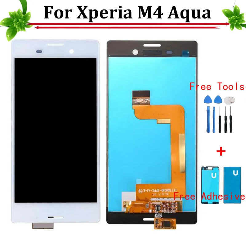 100 Warranty LCD Display Touch Screen Glass Digitizer Assembly For Sony Xperia M4 Aqua E2303 E2306