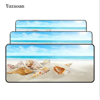 

Yuzuoan Beaches Sand Marine Shells Gaming LOL Mouse Pad Speed Laptop Keyboard Mats Extended Large Size 900x400x3mm Dropshipping