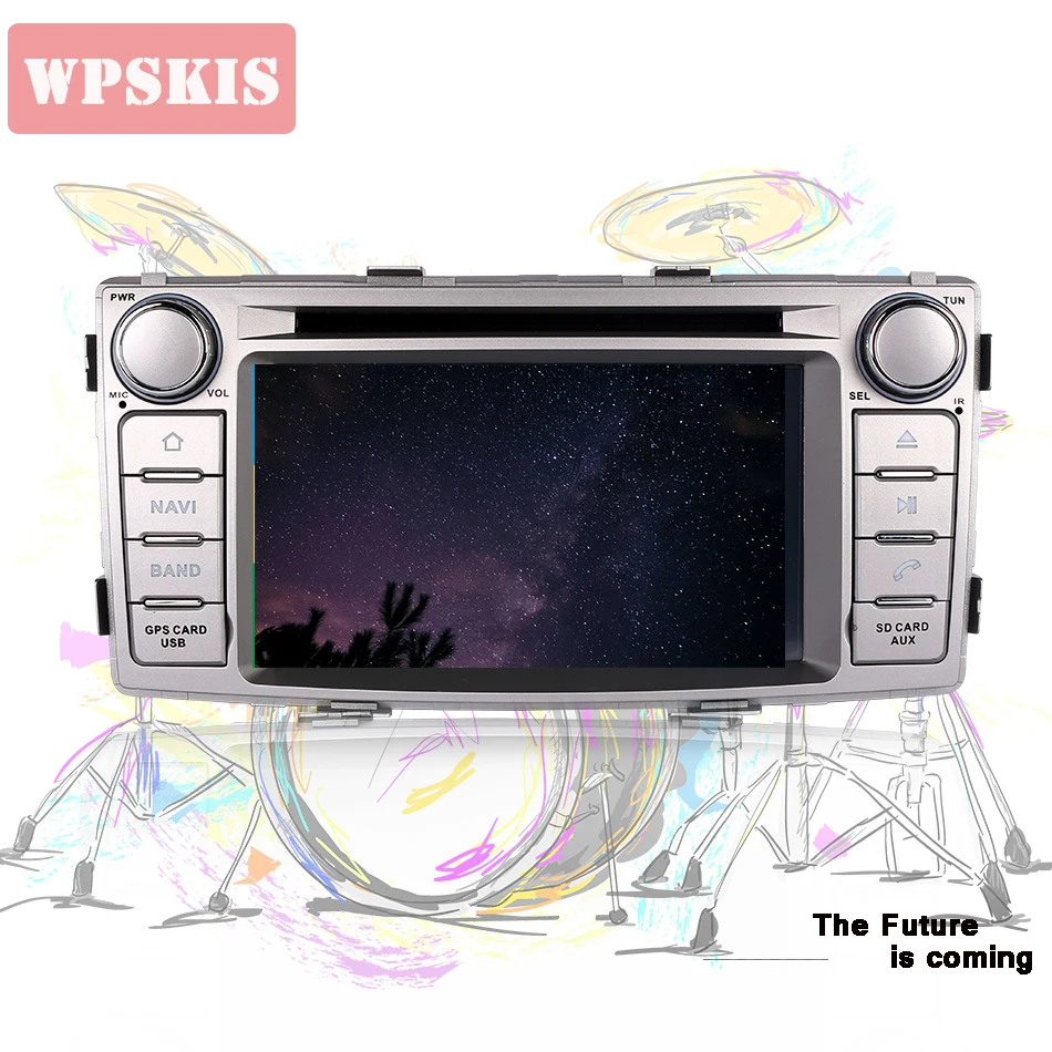 2 DIN 4 + 64 ГБ Android 10 Восьмиядерный для TOYOTA Hilux 20122013 2014 2015 автомобильный DVD плеер