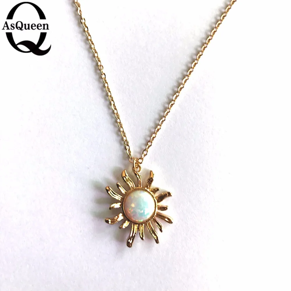 

2019 New Opal Sun Pendent Necklace Good Gifts for Women