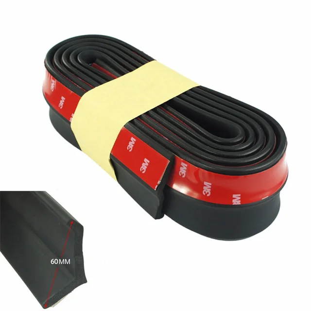 Buy CNSPEED Rubber Soft Black bumper Strip Car 60mm