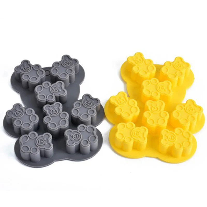1 PC Silicone Cake Mold Easily Bear Diy Chocolate Baking Molds Handmade Soap Ice Cube Moulds | Дом и сад